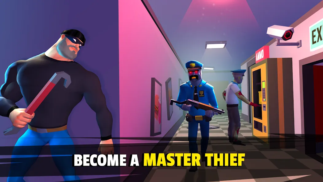 Скачать взломанную Robbery Madness 2:Stealth game (Робери Маднесс 2)  [МОД Mega Pack] — полная версия apk на Андроид screen 1