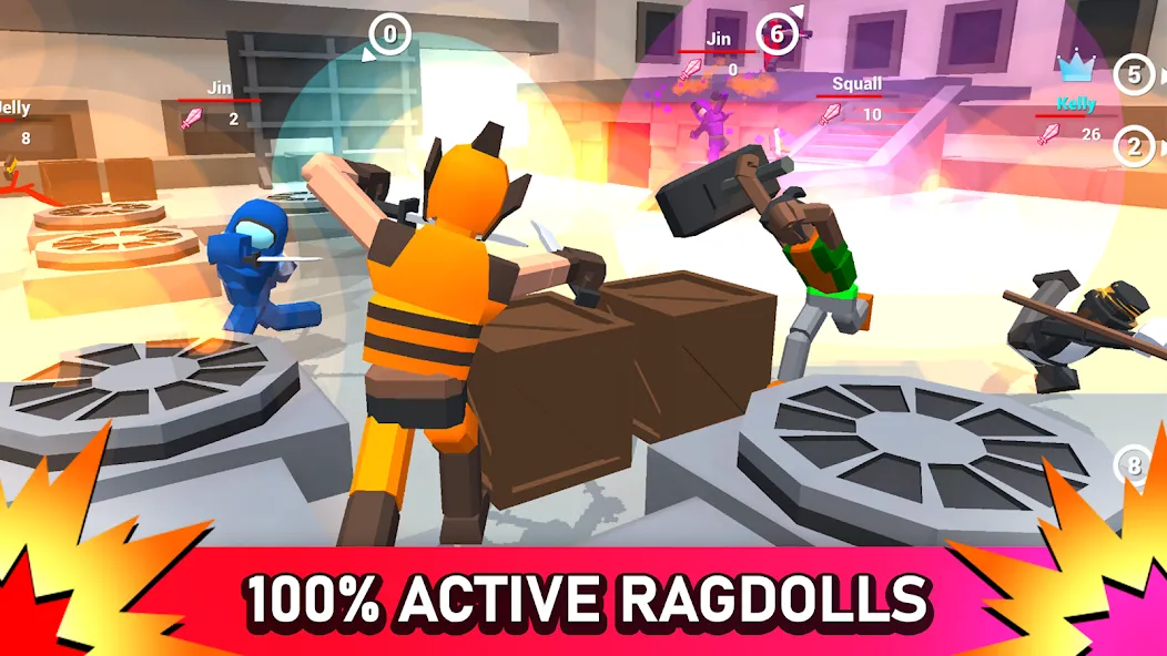 Скачать взлом Smashgrounds.io: Ragdoll Arena  [МОД Mega Pack] — стабильная версия apk на Андроид screen 1