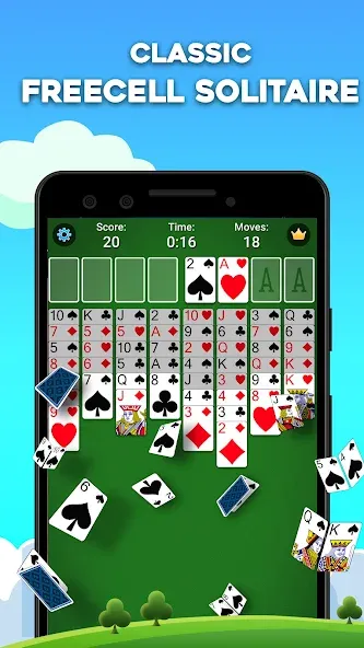 Скачать взломанную FreeCell Solitaire: Card Games (Фрицелл пасьянс)  [МОД Unlocked] — полная версия apk на Андроид screen 1