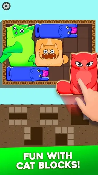 Скачать взломанную Block Puzzle Cats (Блок Пазл Кошки)  [МОД Много денег] — полная версия apk на Андроид screen 1