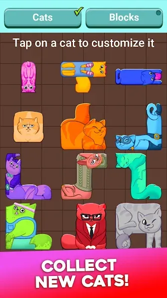 Скачать взломанную Block Puzzle Cats (Блок Пазл Кошки)  [МОД Много денег] — полная версия apk на Андроид screen 5