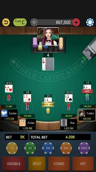 Взломанная World Blackjack King  [МОД Много денег] — стабильная версия apk на Андроид screen 1