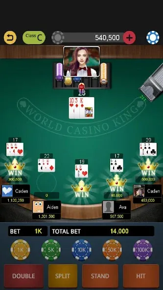 Взломанная World Blackjack King  [МОД Много денег] — стабильная версия apk на Андроид screen 2