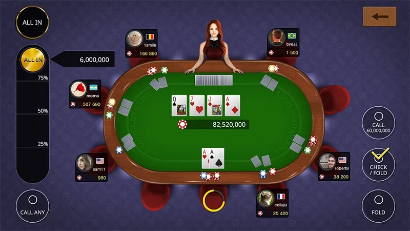 Скачать взломанную Texas holdem poker king  [МОД Много денег] — последняя версия apk на Андроид screen 1