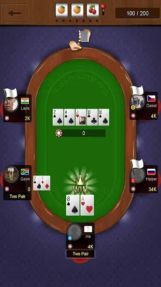 Скачать взломанную Texas holdem poker king  [МОД Много денег] — последняя версия apk на Андроид screen 5