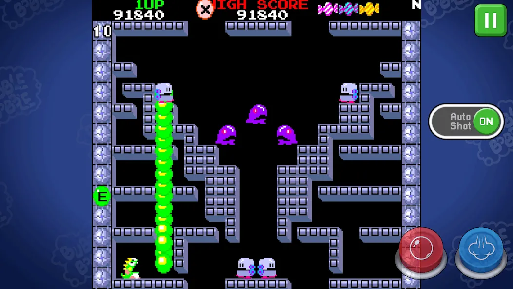 Скачать взломанную BUBBLE BOBBLE classic (БАБЛ БОББЛ классика)  [МОД Unlocked] — последняя версия apk на Андроид screen 2