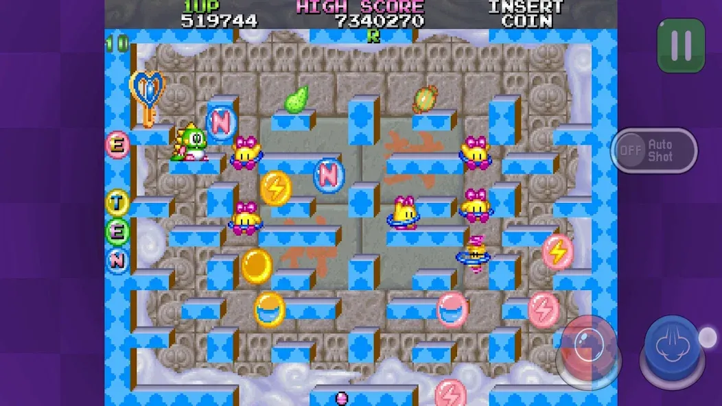 Скачать взломанную Bubble Bobble 2 classic (Бабл Бобл 2 классик)  [МОД Mega Pack] — последняя версия apk на Андроид screen 1