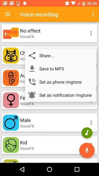 Взлом VoiceFX — Voice Changer with v  [МОД Все открыто] — полная версия apk на Андроид screen 3