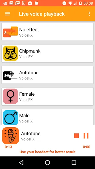 Взлом VoiceFX — Voice Changer with v  [МОД Все открыто] — полная версия apk на Андроид screen 5