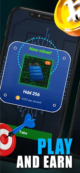 Взломанная Merge Crypto Miner: Earn Money (Мердж Крипто Майнер)  [МОД Mega Pack] — последняя версия apk на Андроид screen 1