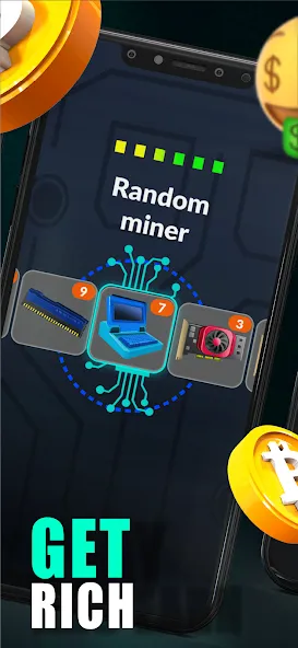 Взломанная Merge Crypto Miner: Earn Money (Мердж Крипто Майнер)  [МОД Mega Pack] — последняя версия apk на Андроид screen 2