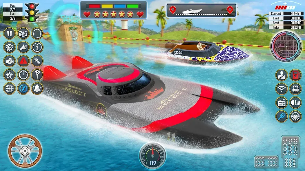 Взломанная Speed Boat Racing: Boat games  [МОД Menu] — полная версия apk на Андроид screen 3