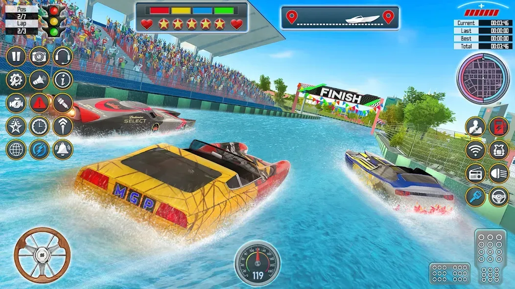 Взломанная Speed Boat Racing: Boat games  [МОД Menu] — полная версия apk на Андроид screen 4