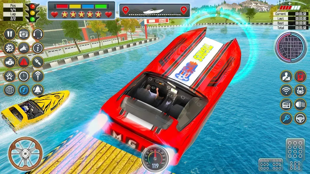 Взломанная Speed Boat Racing: Boat games  [МОД Menu] — полная версия apk на Андроид screen 5