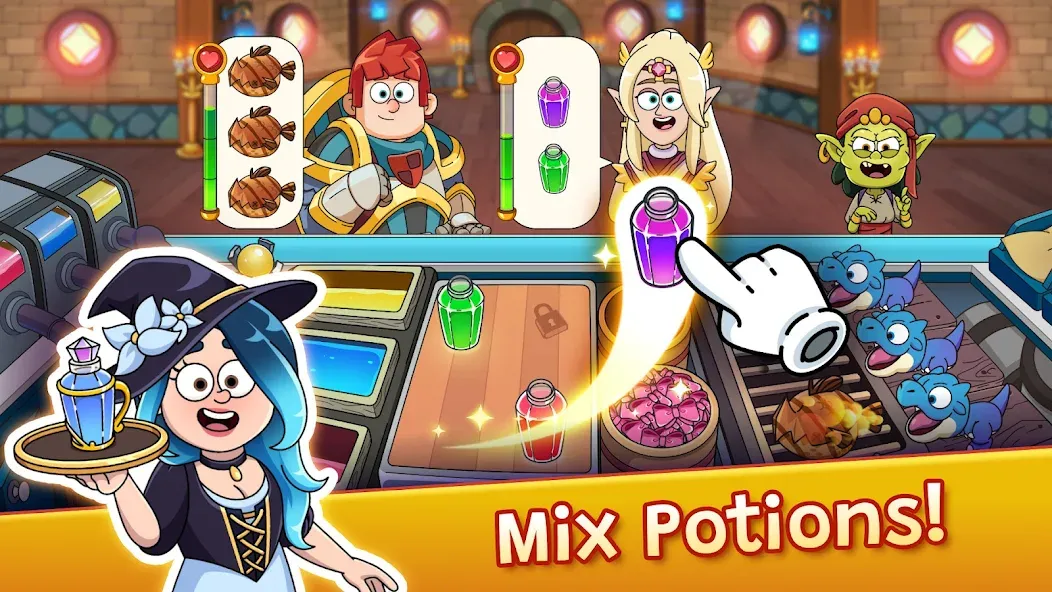 Взломанная Potion Punch 2: Cooking Quest (Пошен Панч 2)  [МОД Unlocked] — последняя версия apk на Андроид screen 1