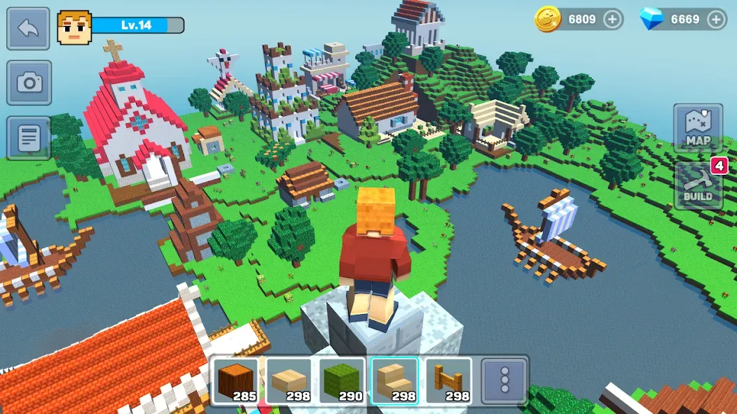 Взломанная MiniCraft: Blocky Craft 2024 (МиниКрафт)  [МОД Unlimited Money] — стабильная версия apk на Андроид screen 1