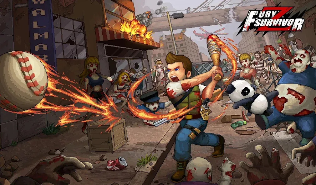 Взломанная Fury Survivor: Pixel Z (Фьюри Сурвайвер)  [МОД Много монет] — полная версия apk на Андроид screen 1