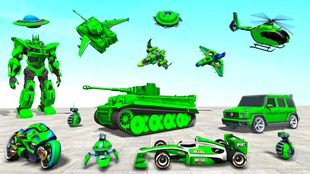 Скачать взлом Tank Robot Game Army Games (армейский танк робот трансформационная игра)  [МОД Unlimited Money] — стабильная версия apk на Андроид screen 2