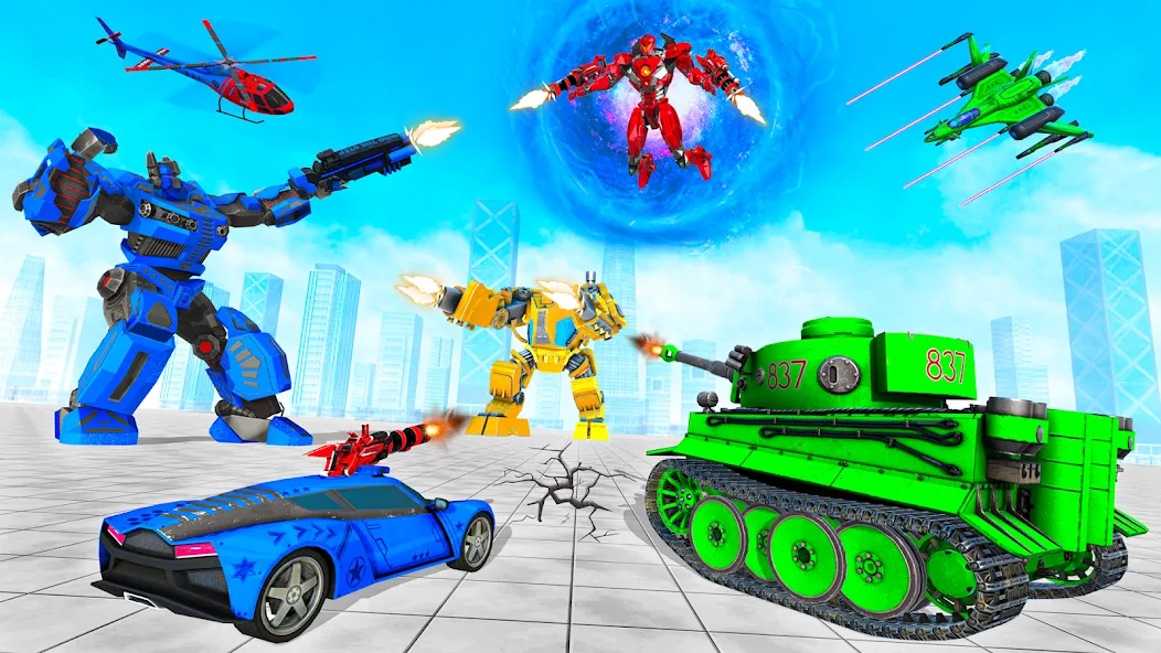 Скачать взлом Tank Robot Game Army Games (армейский танк робот трансформационная игра)  [МОД Unlimited Money] — стабильная версия apk на Андроид screen 3