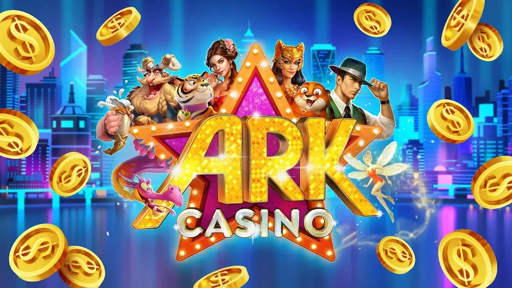 Скачать взлом ARK Casino — Vegas Slots Game (АРК Казино)  [МОД Mega Pack] — последняя версия apk на Андроид screen 1