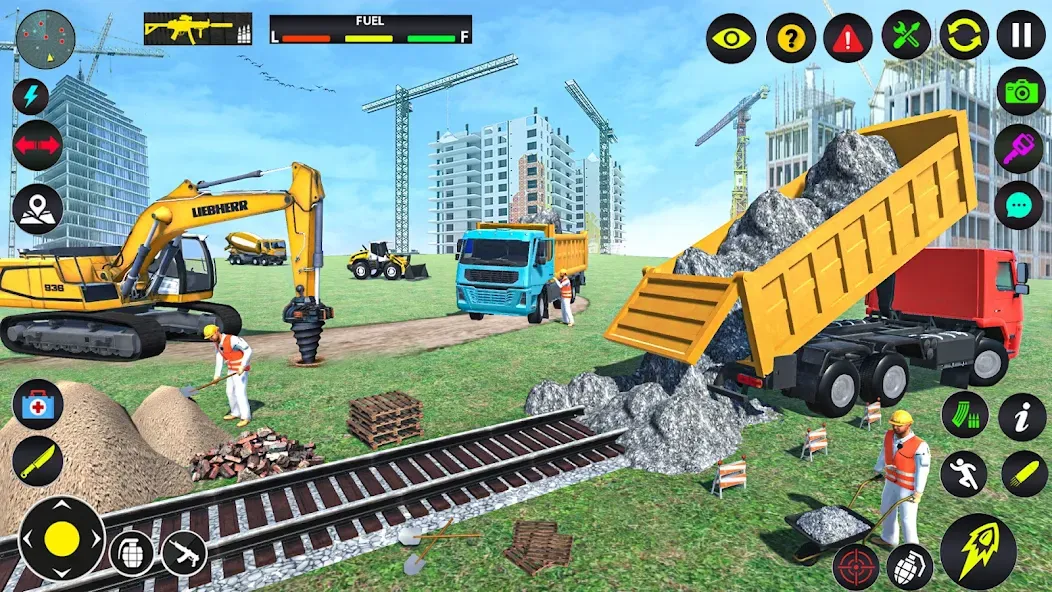 Скачать взлом Excavator Simulator Crane Game (Экскаватор Симулятор Кран Игра)  [МОД Unlocked] — полная версия apk на Андроид screen 1