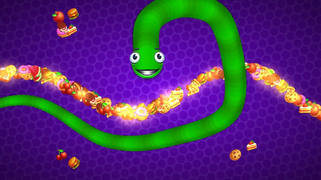 Взломанная Snake vs Worms: Fun .io Zone  [МОД Много монет] — полная версия apk на Андроид screen 5