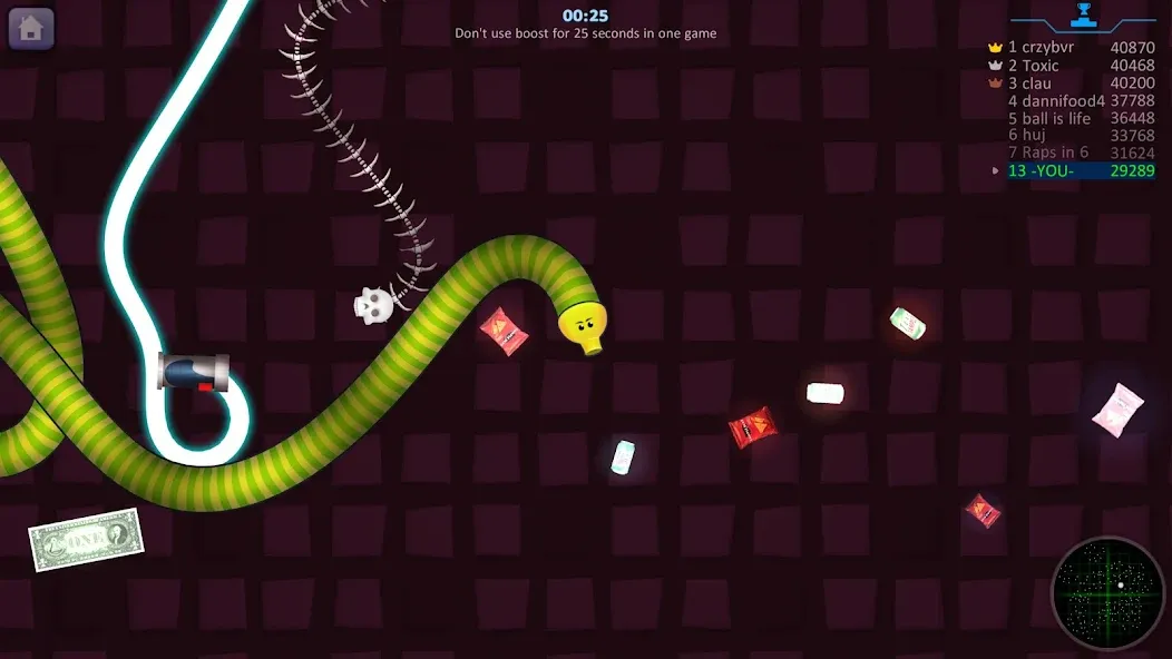 Скачать взломанную Snake Hunt: Worm io Games Zone  [МОД Бесконечные деньги] — стабильная версия apk на Андроид screen 5