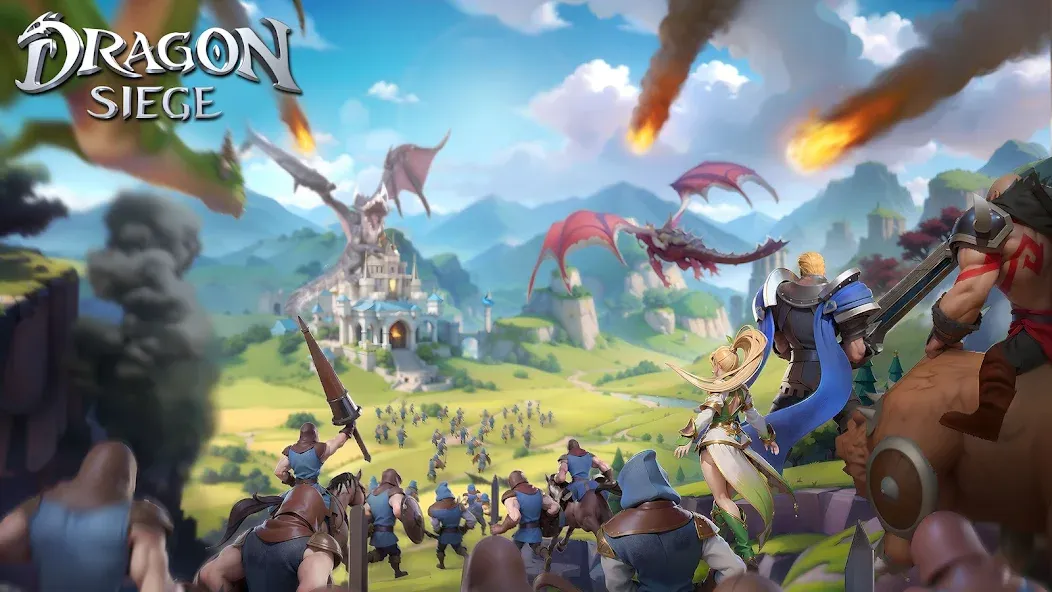 Взломанная Dragon Siege: Kingdom Conquest (Драгон Сидж)  [МОД Menu] — стабильная версия apk на Андроид screen 1