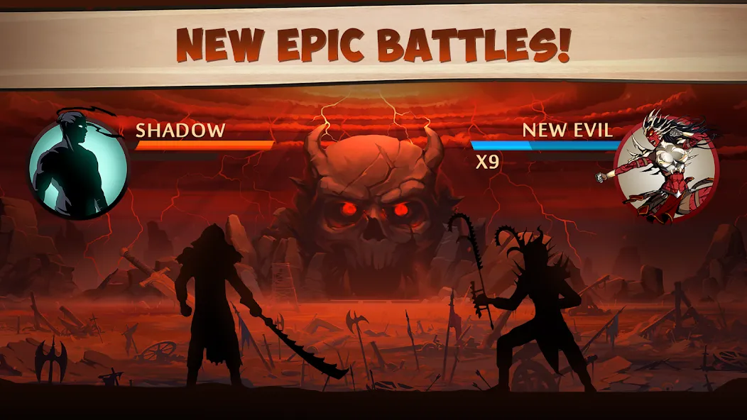 Скачать взломанную Shadow Fight 2 (Шэдоу Файт 2)  [МОД Mega Pack] — полная версия apk на Андроид screen 1