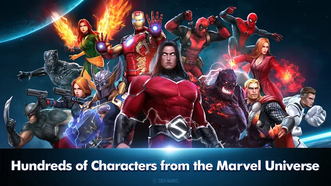 Взломанная MARVEL Future Fight (МАРВЕЛ Фьючер Файт)  [МОД Все открыто] — последняя версия apk на Андроид screen 2