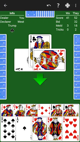 Скачать взломанную Pinochle — Expert AI (Пиночле)  [МОД Mega Pack] — стабильная версия apk на Андроид screen 1