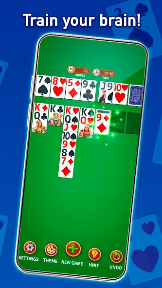 Взломанная Solitaire: Classic Card Game (Клондайк Солитер)  [МОД Много денег] — стабильная версия apk на Андроид screen 2