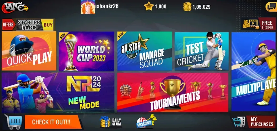 Скачать взлом World Cricket Championship 2 (Ворлд Крикет Чемпионшип 2)  [МОД Mega Pack] — последняя версия apk на Андроид screen 5