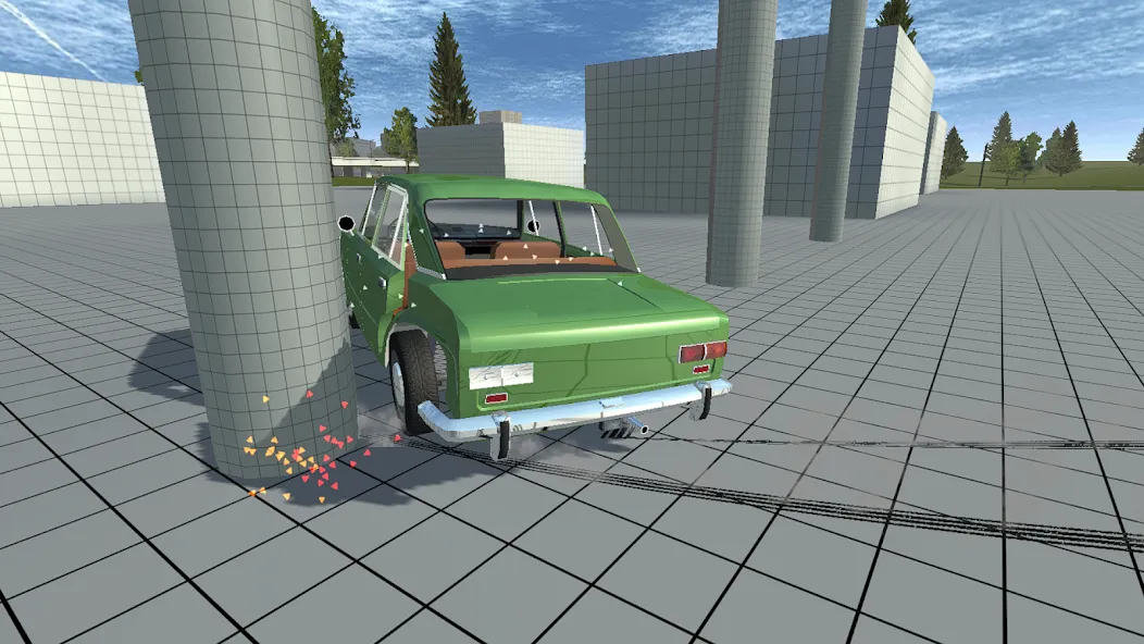 Скачать взломанную Simple Car Crash Physics Sim (Симулятор физики простого автомобильного столкновения)  [МОД Unlocked] — стабильная версия apk на Андроид screen 1