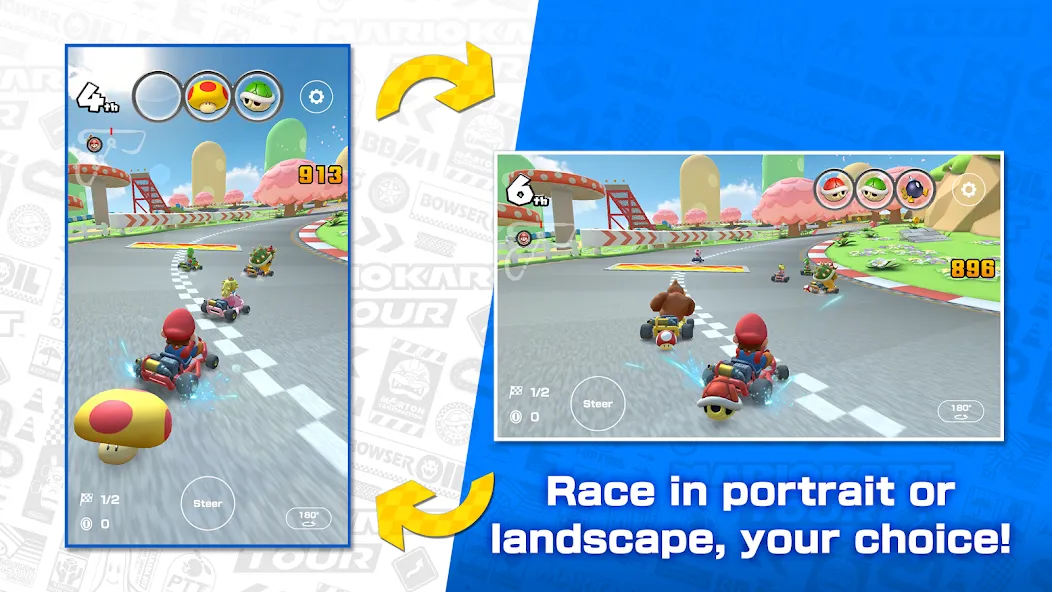 Скачать взломанную Mario Kart Tour (Марио Карт Тур)  [МОД Unlocked] — последняя версия apk на Андроид screen 3