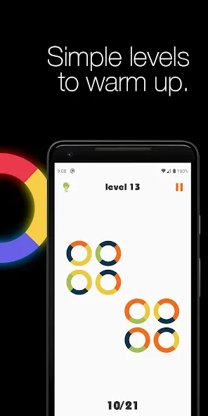 Взломанная Logic circles. Puzzle game.  [МОД Mega Pack] — полная версия apk на Андроид screen 2