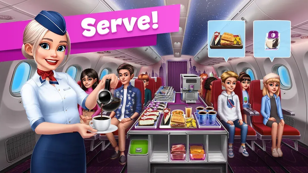 Взломанная Airplane Chefs — Cooking Game (Эйрплейн Чефз)  [МОД Mega Pack] — стабильная версия apk на Андроид screen 3