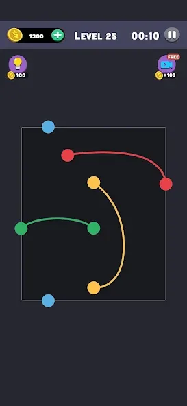 Взломанная Same Color: Connect Two Dots (Сейм Колор Дот)  [МОД Много монет] — стабильная версия apk на Андроид screen 2