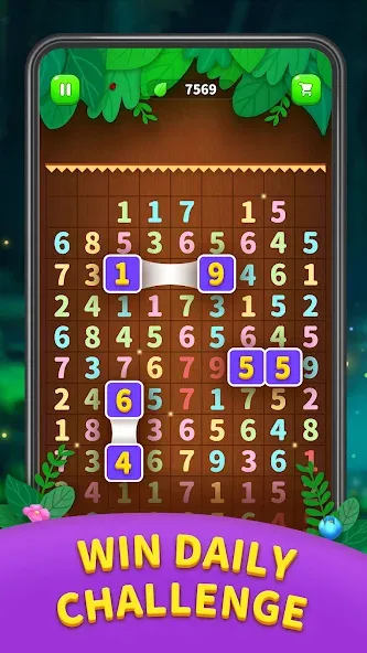 Взломанная Number Match — Ten Pair Puzzle (Намбер Матч)  [МОД Unlimited Money] — последняя версия apk на Андроид screen 4