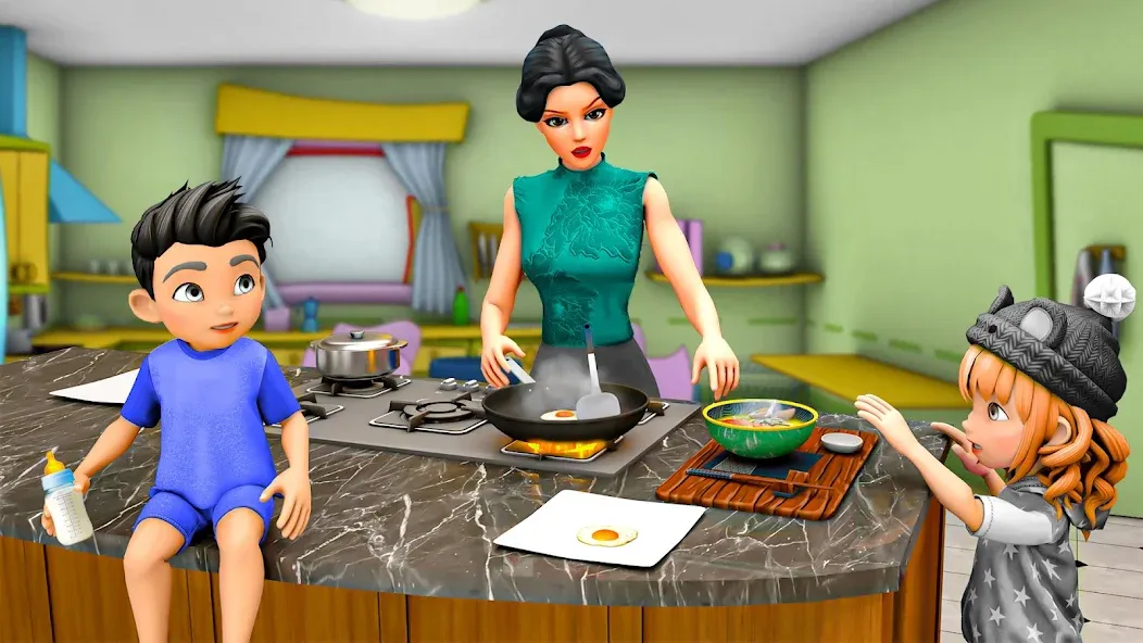 Скачать взломанную Virtual Mother Simulator 3D (Виртуальные игры богатой материальной жизни)  [МОД Menu] — стабильная версия apk на Андроид screen 4