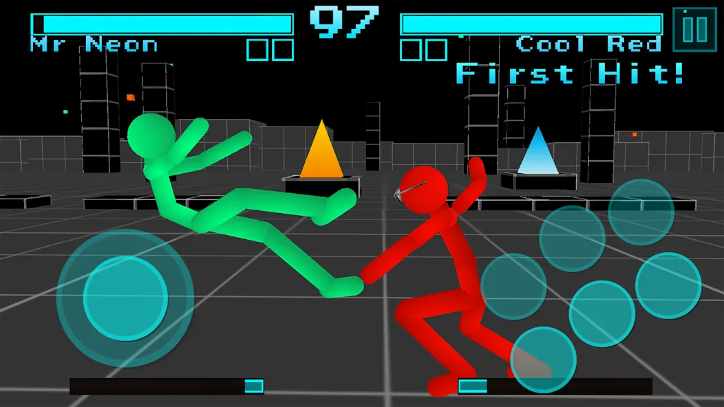 Скачать взлом Stickman Fighting Neon Warrior  [МОД Все открыто] — полная версия apk на Андроид screen 1