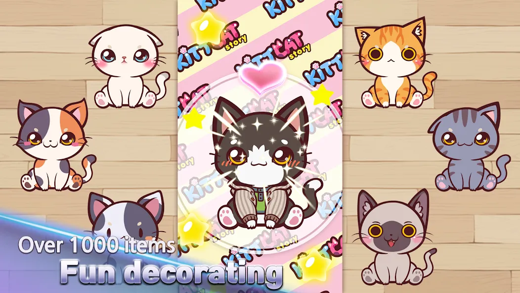 Взломанная KittCat Story : Cat Maker (Киткэт Стори)  [МОД Menu] — полная версия apk на Андроид screen 5