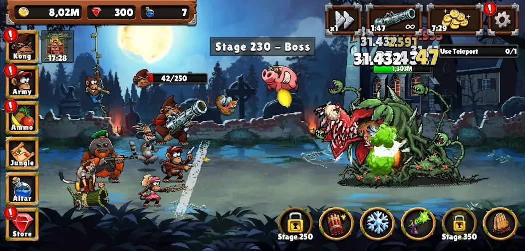 Скачать взлом Apes vs. Zombies  [МОД Бесконечные монеты] — полная версия apk на Андроид screen 4