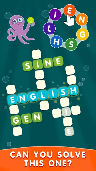 Взломанная Crossword out of the words  [МОД Все открыто] — полная версия apk на Андроид screen 3