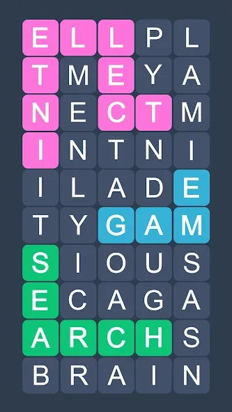 Взломанная Word Search — Evolution Puzzle  [МОД Много денег] — последняя версия apk на Андроид screen 1