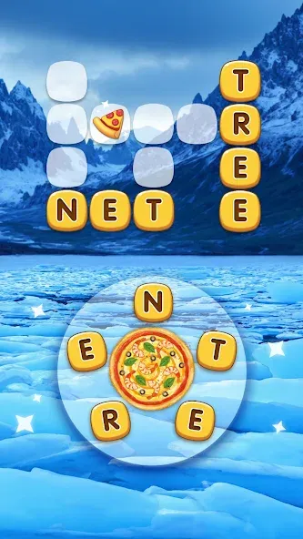 Скачать взломанную Word Pizza — Word Games  [МОД Все открыто] — последняя версия apk на Андроид screen 2