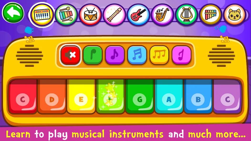 Взломанная Piano Kids — Music & Songs  [МОД Menu] — полная версия apk на Андроид screen 1