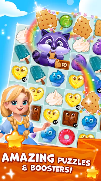 Взломанная Candy Valley — Match 3 Puzzle  [МОД Много монет] — последняя версия apk на Андроид screen 3