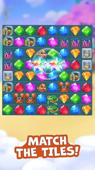 Взломанная Pirate Treasures: Jewel & Gems  [МОД Mega Pack] — полная версия apk на Андроид screen 5