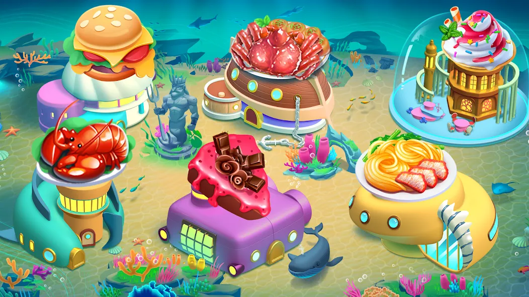 Взлом Cooking Aquarium — A Star Chef (Кукинг Аквариум)  [МОД Mega Pack] — стабильная версия apk на Андроид screen 1